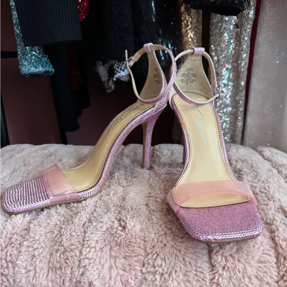 Pink Rhinestone Betsey Johnson Heels - Picture 2 of 11